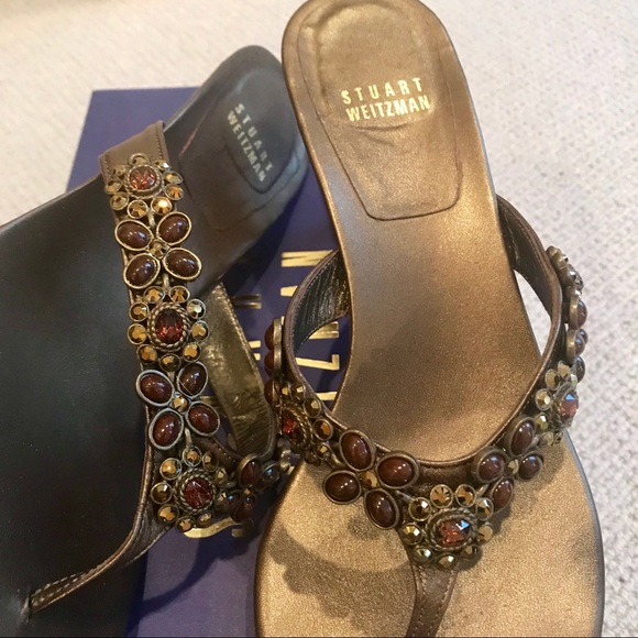 Stuart Weitzman Beaded Sandals - Picture 4 of 6